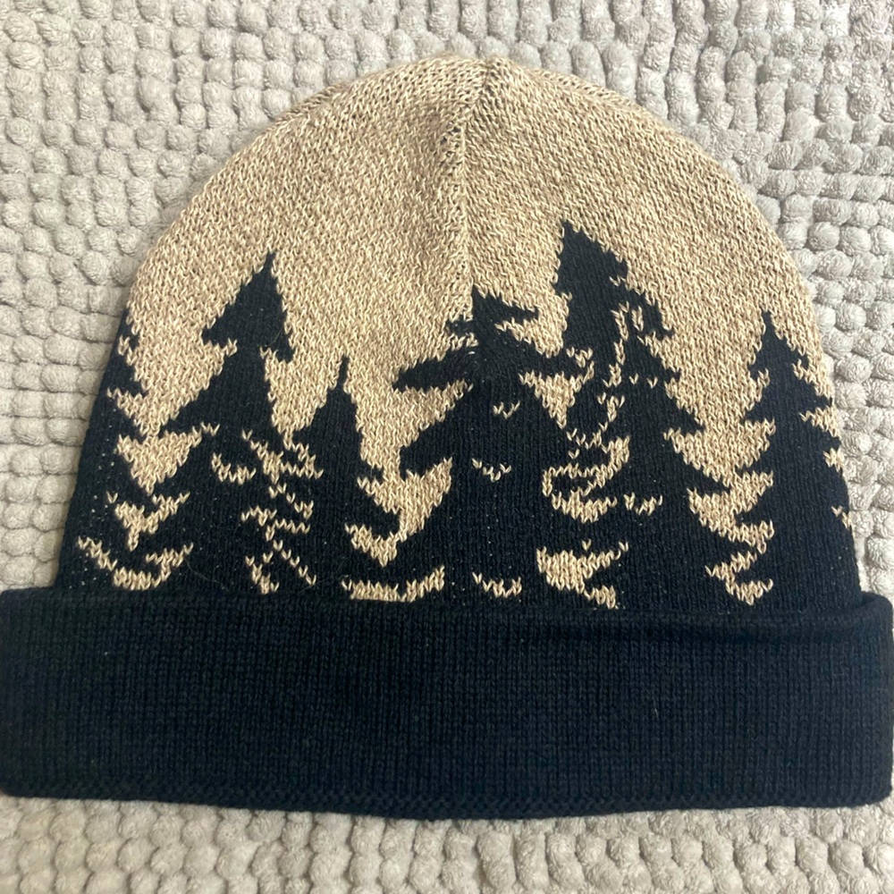 Tree print beanie